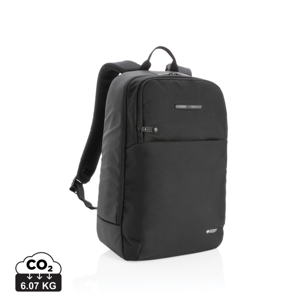 Logotrade promotional giveaways photo of: Swiss Peak laptop backpack with UV-C steriliser pocket