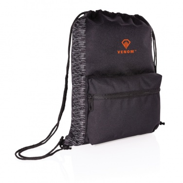 Logotrade promotional merchandise photo of: AWARE™ RPET Reflective drawstring backpack