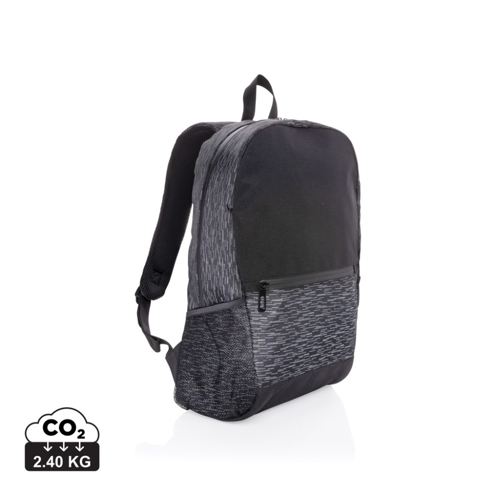 Logotrade promotional merchandise picture of: AWARE™ RPET Reflective laptop backpack