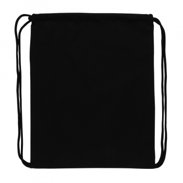 Logo trade business gift photo of: Impact AWARE™ recycled cotton drawstring backpack 145g