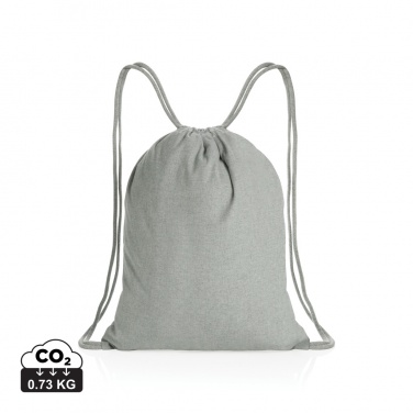 Logo trade promotional gifts picture of: Impact AWARE™ recycled cotton drawstring backpack 145g