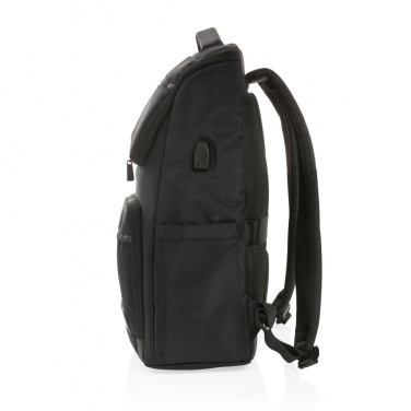 Logo trade promotional merchandise image of: Swiss Peak AWARE™ RPET Voyager 15.6" laptop backpack