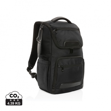 Logo trade promotional giveaway photo of: Swiss Peak AWARE™ RPET Voyager 15.6" laptop backpack