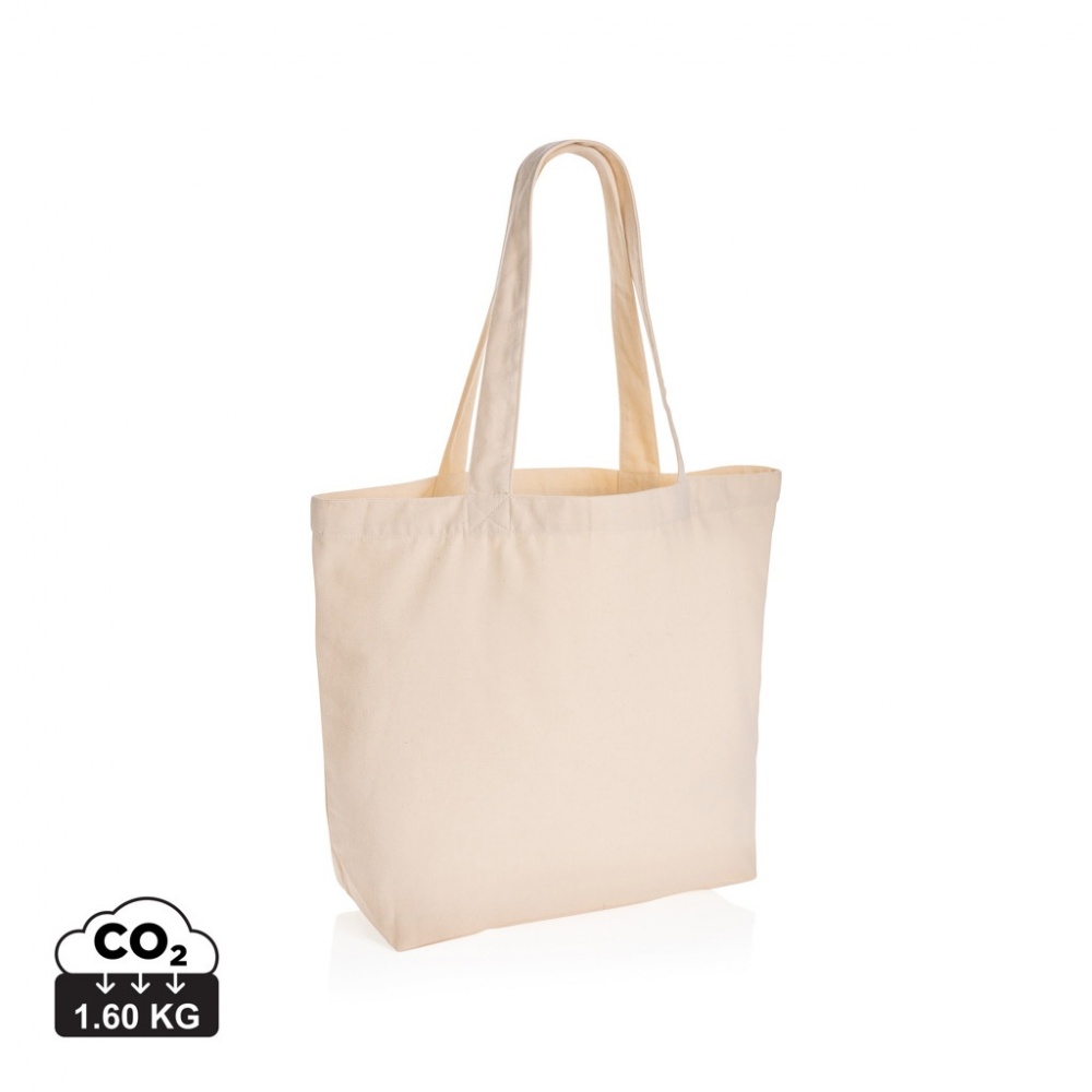 Logo trade promotional item photo of: Impact Aware™ 240 gsm rcanvas shopper w/pocket undyed