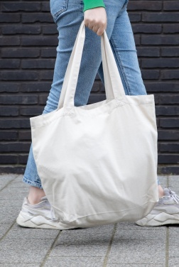 Logotrade corporate gift image of: Impact Aware™ 240 gsm rcanvas shopper w/pocket undyed