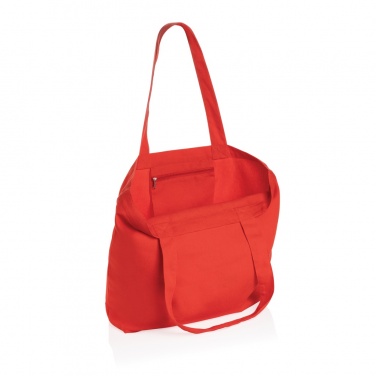 Logo trade promotional merchandise photo of: Impact Aware™ 240 gsm rcanvas shopper w/pocket