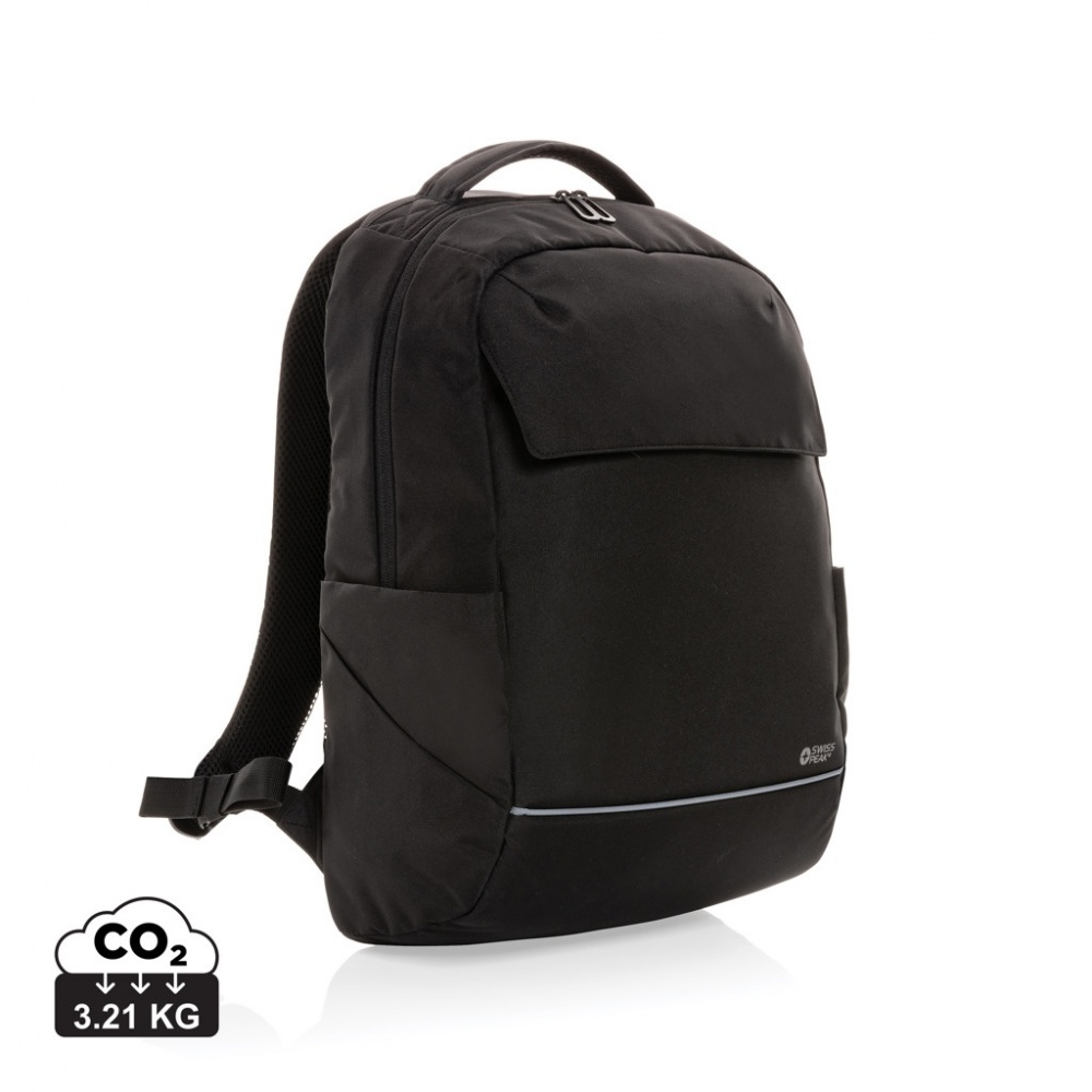 Logotrade advertising product picture of: Swiss Peak Brooke AWARE™ RPET daily 15.6" laptop backpack