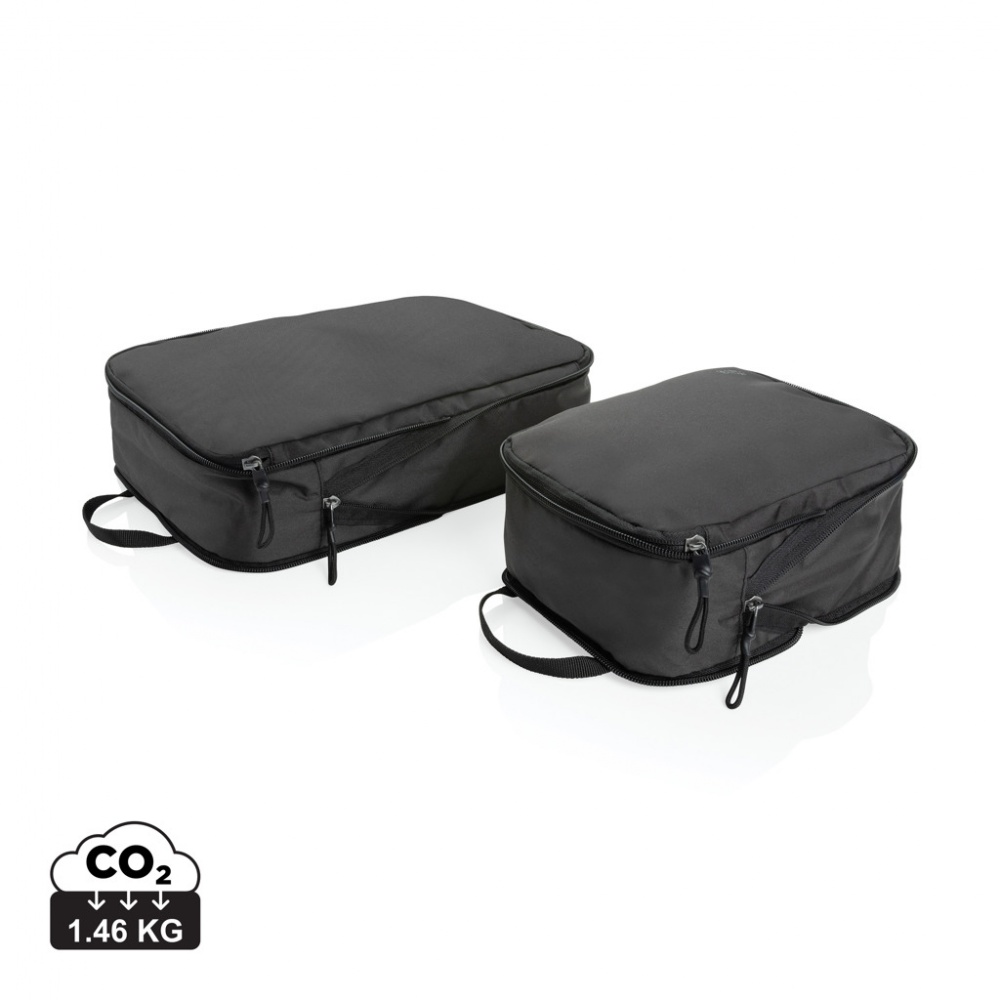 Logo trade promotional product photo of: Swiss Peak Ridge AWARE™ RPET compression travel cubes 2pc