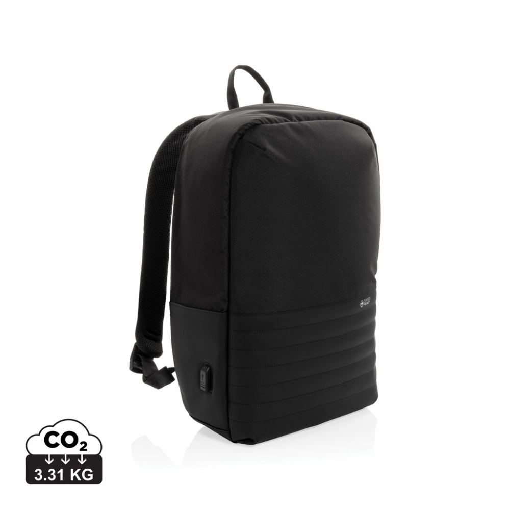 Logo trade promotional giveaway photo of: Swiss Peak AWARE™ RFID anti-theft 15.6'' laptop backpack