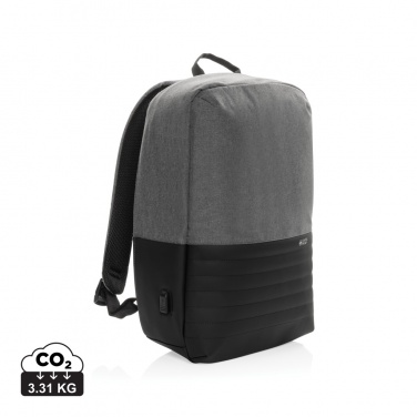 Logo trade corporate gifts picture of: Swiss Peak AWARE™ RFID anti-theft 15.6'' laptop backpack