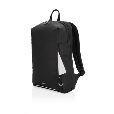 Logo trade promotional gifts image of: Swiss Peak AWARE™ RFID and USB A laptop backpack