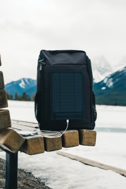 Logotrade promotional giveaways photo of: Pedro AWARE™ RPET deluxe backpack with 5W solar panel