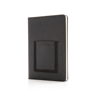 Logotrade corporate gift image of: Deluxe A5 Notebook with phone pocket