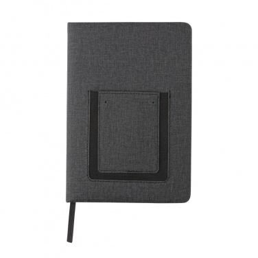 Logotrade promotional merchandise image of: Deluxe A5 Notebook with phone pocket