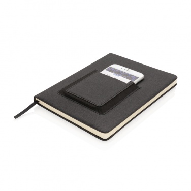 Logotrade advertising products photo of: Deluxe A5 Notebook with phone pocket