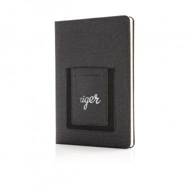 Logotrade corporate gift image of: Deluxe A5 Notebook with phone pocket