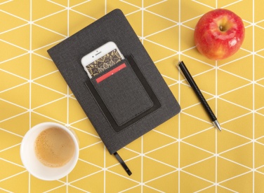 Logo trade promotional product photo of: Deluxe A5 Notebook with phone pocket