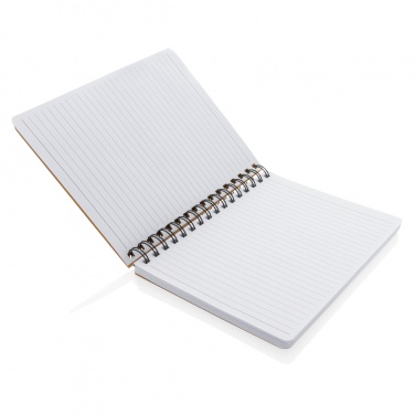 Logotrade promotional giveaway image of: A5 Kraft spiral notebook with sticky notes