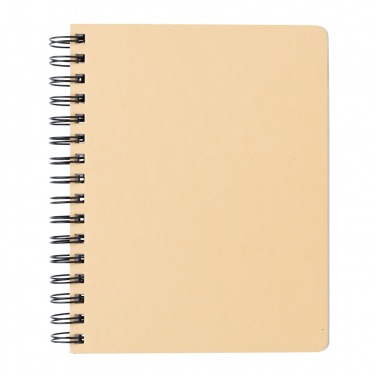 Logo trade promotional items picture of: A5 Kraft spiral notebook with sticky notes