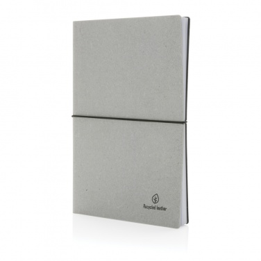 Logo trade advertising products image of: A5 recycled leather notebook