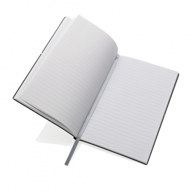 Logo trade promotional products picture of: A5 recycled leather notebook