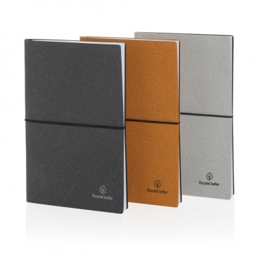 Logo trade corporate gifts image of: A5 recycled leather notebook