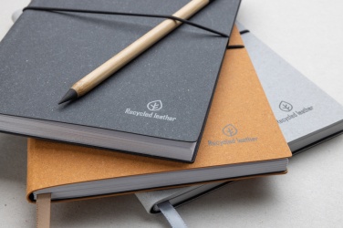 Logotrade business gift image of: A5 recycled leather notebook