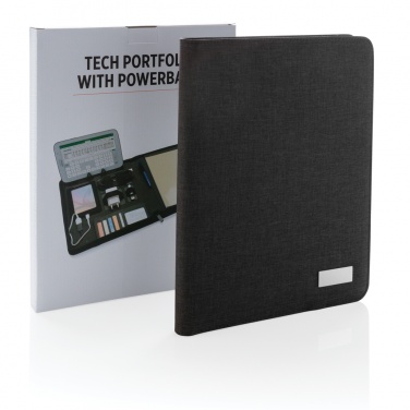 Logo trade promotional gift photo of: Tech portfolio with powerbank