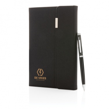 Logotrade corporate gifts photo of: Swiss Peak deluxe A5 notebook and pen set