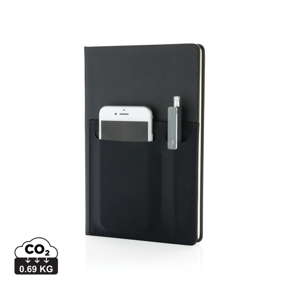 Logo trade promotional gifts picture of: A5 Deluxe notebook with smart pockets