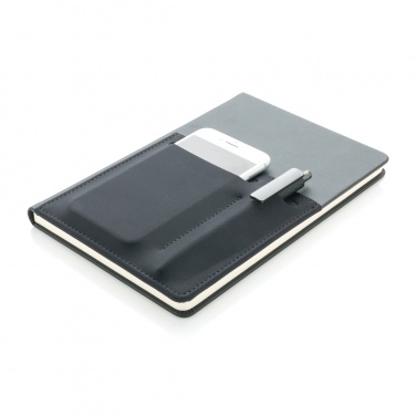 Logo trade promotional merchandise picture of: A5 Deluxe notebook with smart pockets