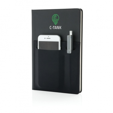 Logo trade advertising product photo of: A5 Deluxe notebook with smart pockets