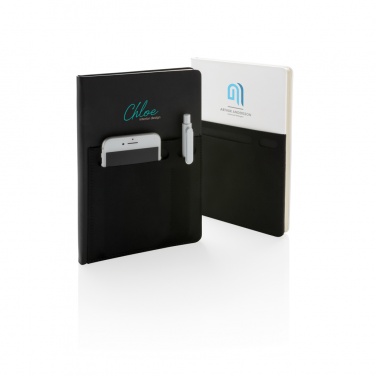 Logo trade business gift photo of: A5 Deluxe notebook with smart pockets