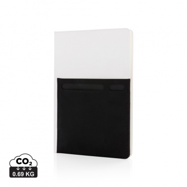 Logo trade promotional item photo of: A5 Deluxe notebook with smart pockets