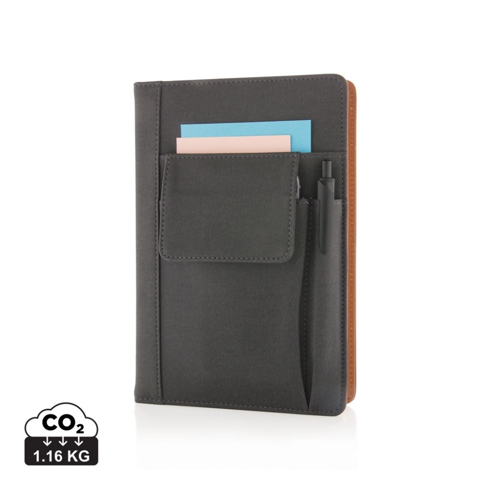 Logo trade promotional products picture of: Notebook with phone pocket