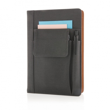 Logo trade advertising product photo of: Notebook with phone pocket