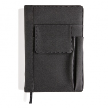 Logo trade promotional merchandise picture of: Notebook with phone pocket