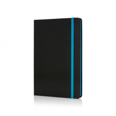 Logo trade promotional item photo of: Deluxe hardcover A5 notebook with coloured side