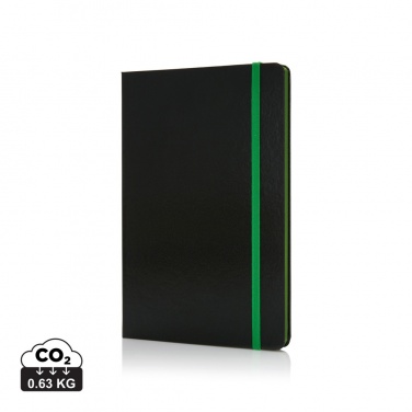 Logotrade promotional giveaway picture of: Deluxe hardcover A5 notebook with coloured side