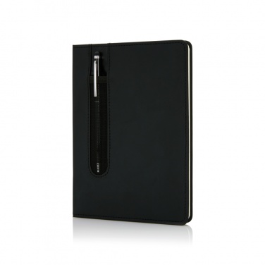 Logotrade promotional gift image of: Standard hardcover PU A5 notebook with stylus pen