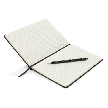 Logo trade promotional products picture of: Standard hardcover PU A5 notebook with stylus pen