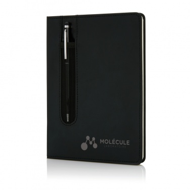 Logotrade promotional merchandise photo of: Standard hardcover PU A5 notebook with stylus pen