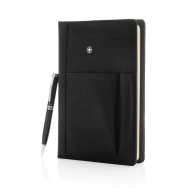 Logo trade promotional merchandise image of: Refillable notebook and pen set