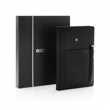 Logo trade promotional gifts picture of: Refillable notebook and pen set