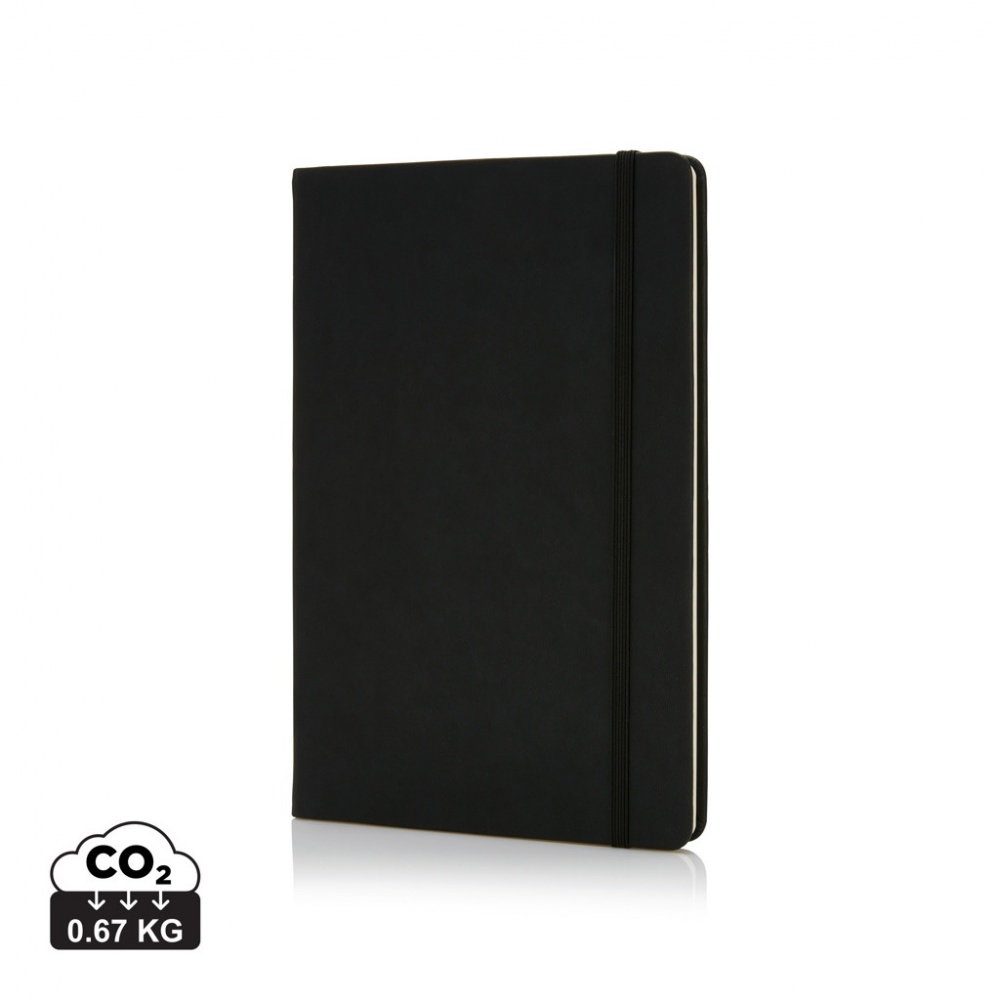 Logo trade business gift photo of: Deluxe hardcover PU A5 notebook