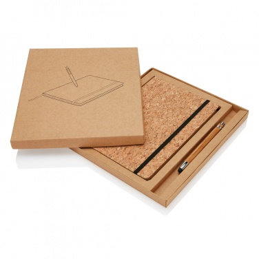 Logo trade promotional products picture of: A5 notebook with bamboo pen including stylus