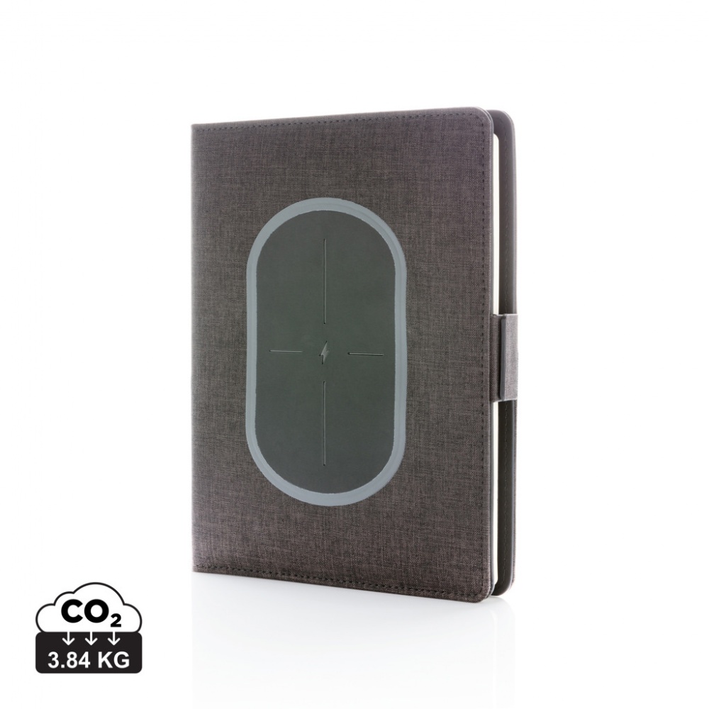 Logo trade promotional giveaway photo of: Air 5W wireless charging notebook cover A5