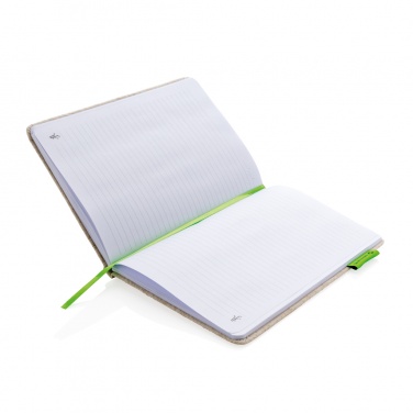 Logo trade business gift photo of: A5 jute notebook