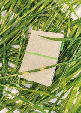 Logo trade promotional merchandise photo of: A5 jute notebook