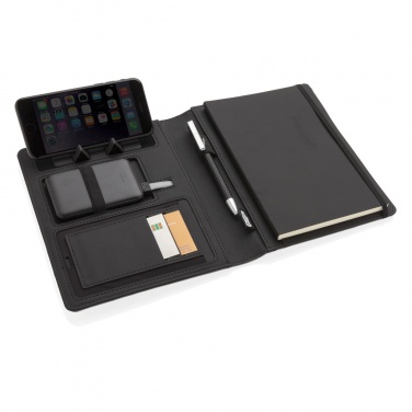 Logo trade promotional gifts picture of: Air 5W wireless charging notebook with 5000mAh powerbank